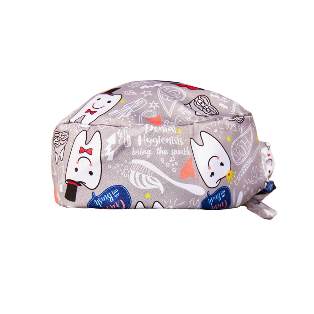 Gorro Quirúrgico - Dientes Color Gris - Scrub - Luneta Scrubs