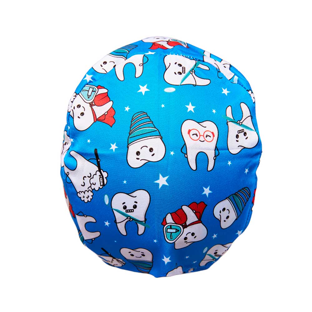 Gorro Quirúrgico - Dientes Color Azul - Scrub
