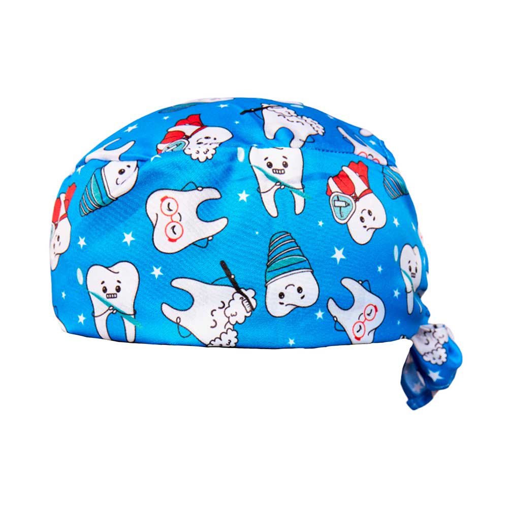 Gorro Quirúrgico - Dientes Color Azul - Scrub - Luneta Scrubs