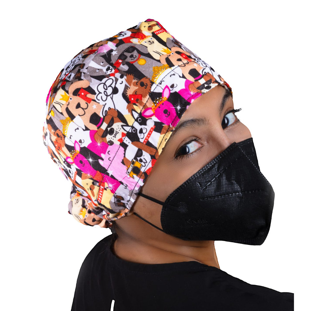Gorro Quirúrgico - Estampado Perritos - Scrub | Luneta Scrubs