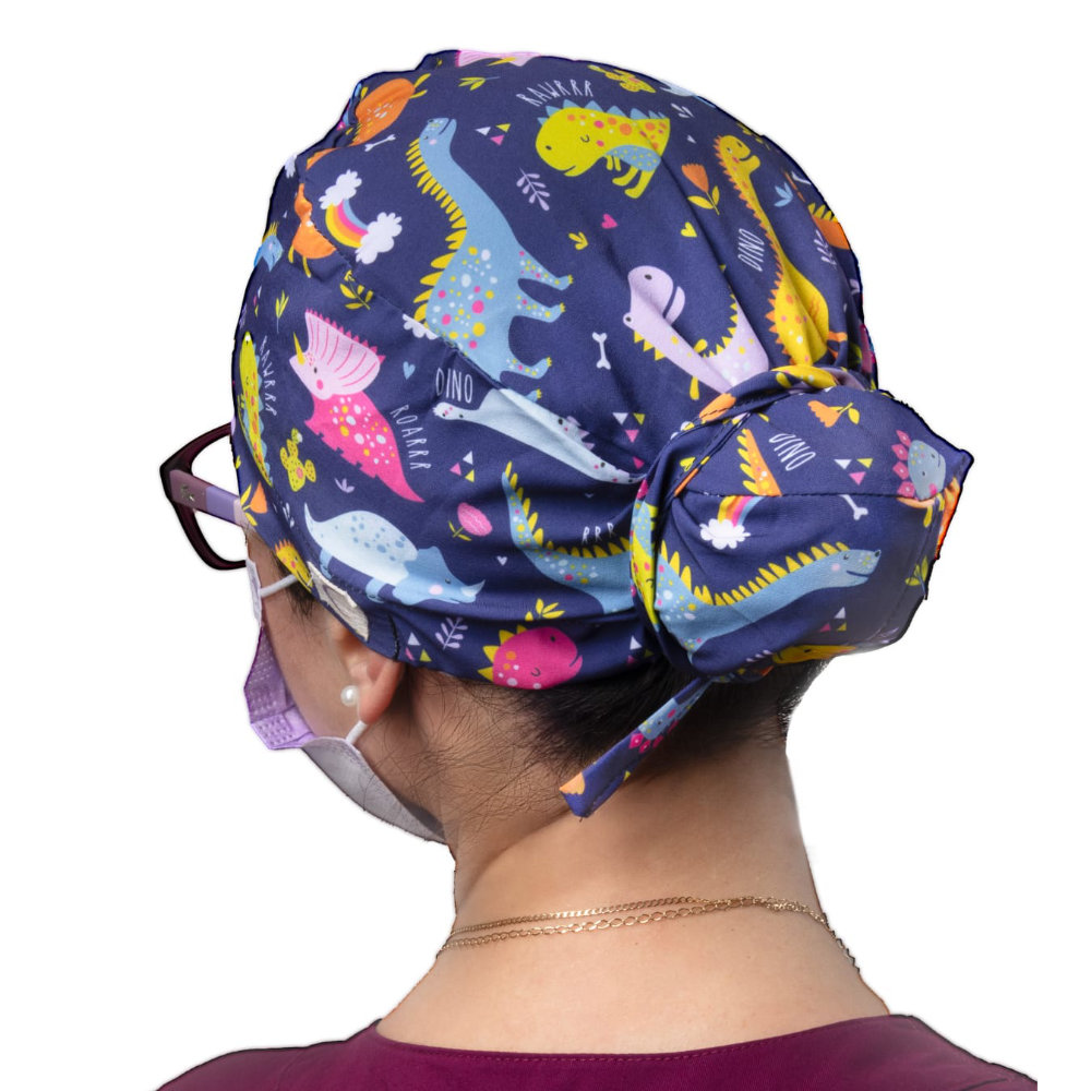 Gorro Quirúrgico - Estampado Dinosaurio - Scrub | Luneta Scrubs