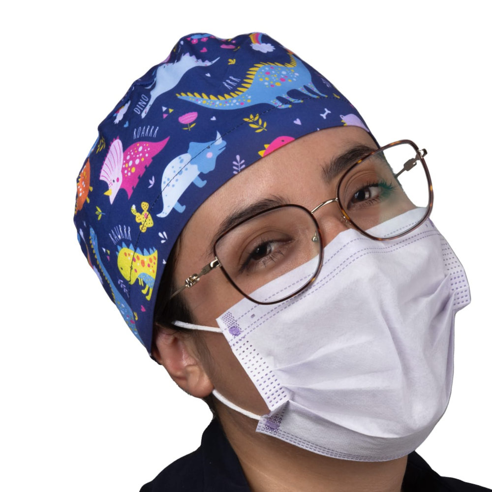 Gorro Quirúrgico - Estampado Dinosaurio - Scrub | Luneta Scrubs