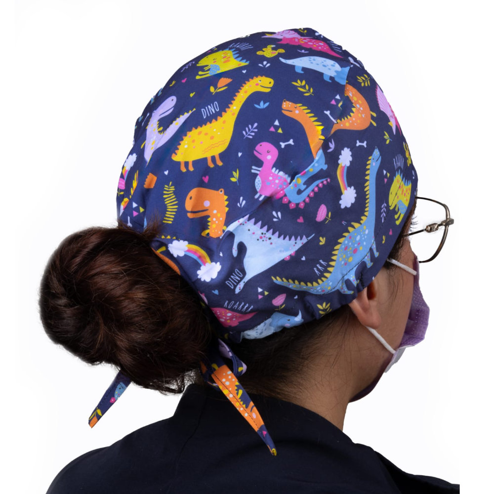 Gorro Quirúrgico - Estampado Dinosaurio - Scrub | Luneta Scrubs