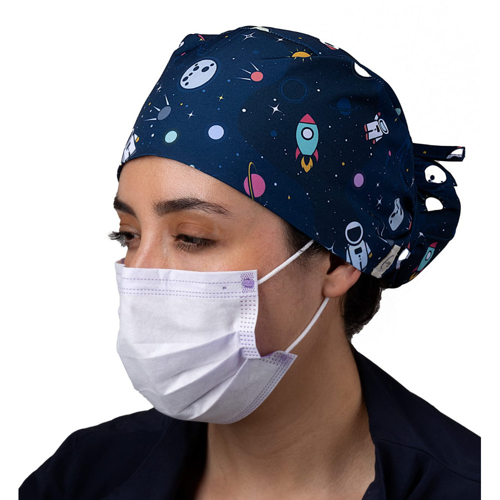 Gorro Quirúrgico - Estampado Espacial - Scrub - Luneta Scrubs